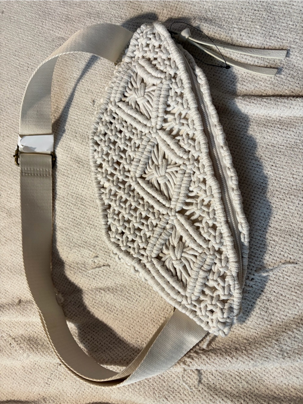 Sonoma Cream Crochet Belt Bag